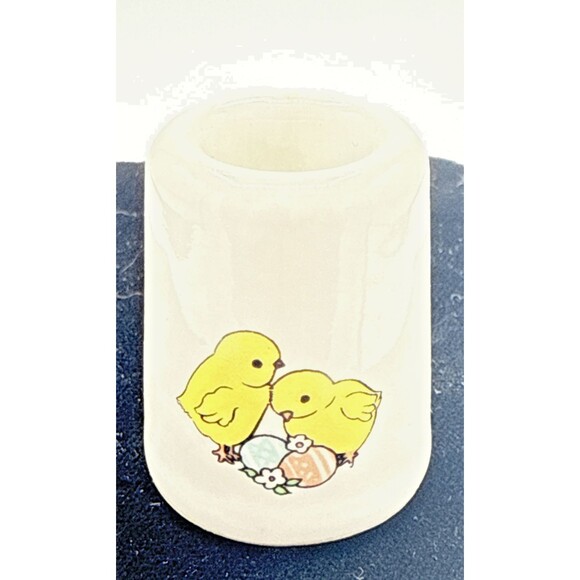 Vintage Lefton Easter Bunny & Chicks Thimble Style Candle Holders Set of 4 - Picture 11 of 16